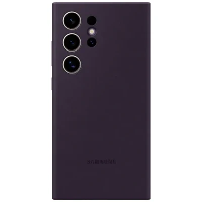 Abbildung von Samsung Galaxy S24 Ultra Hülle Silikon Soft Case/Backcover Handyhülle Lila