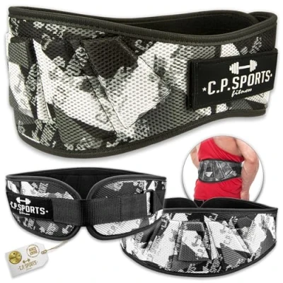 Abbildung von C.P.Sports Gewichthebergürtel Fitness Gürtel für Bodybuilding, Krafttraining, Gewichtheben Trainingsgürtel Damen &amp; Herren aus robustem Nylon Profi Ultra Leicht das Gym