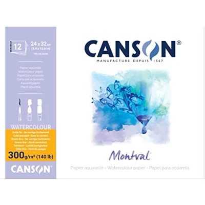 Abbildung von Canson Montval Block einseitiggeleimt, 24 x 32 cm, 12 Blatt, 300 g/m²