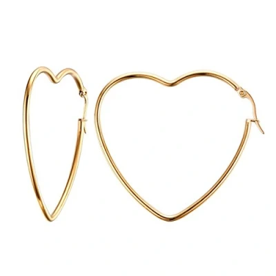 Abbildung von YIXUYU Ohrringe Creolen Herz Dünn Gold Damen das Geschenk der Frauen valentins geschenke