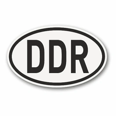 Abbildung von DDR Magnet Länderkennzeichen Abzeichen Schwarz Weiß 145 x 90 mm leicht anbringen und Wieder abnehmen I PKW LKW Wohnmobil Moped Motorrad Auto kfz730