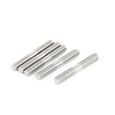Abbildung von sourcing map 5stk M6x40mm 304 Edelstahl Doppel Ende Gewindebolzen Schraube Bolzen de