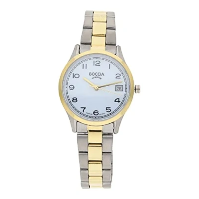 Abbildung von Boccia Damen Analog Quarz Uhr mit Titan Armband 3324 02