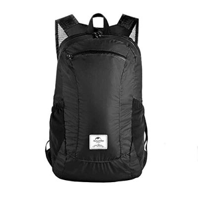 Abbildung von Naturehike Ultra Leichtes Packbar Wasserdicht Wandern Daypack, Kleiner Rucksack Dauerhaf(Schwarz 18l) t Handliche Faltbare Perfekt für Klettern Camping Radfahren