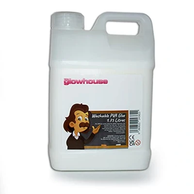 Abbildung von Der Glowhouse Premium 1.75L Waschbarer PVA Kleber 1,75 Liter Eco Craft Schule Schleim