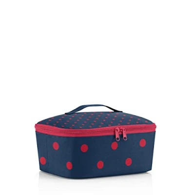 Abbildung von reisenthel coolerbag M pocket Kühltasche mit Obermaterial aus recycelten PET Flaschen Ideal für das Mittagessen unterwegs, Couleur:mixed dots red