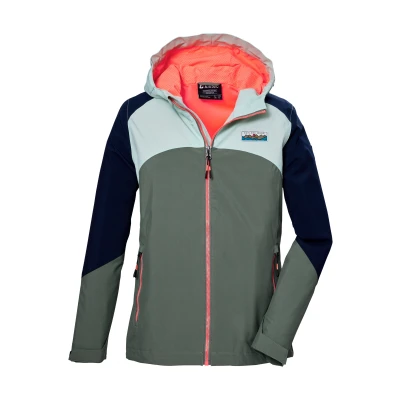 Abbildung von Killtec Funktionsjacke »KOS 150 GRLS JCKT«, Wind und wasserdichte Kinderjacke mit verstellbarer Kapuze, PFAS frei