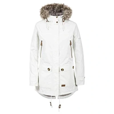 Abbildung von Trespass Damen CLEA wasserdichte Regenjacke Mit Einrollbarer Kapuze, Ghost, l
