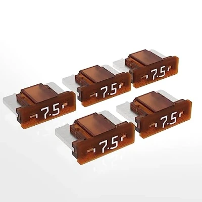 Abbildung von AUPROTEC Mini LP Kfz Sicherungen Flachstecksicherungen 2A 30A Auswahl: 7,5A Ampere braun, 5 Stück