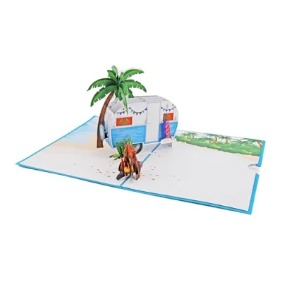 Abbildung von Favour Pop Up Prime Days 25% wunderschöne 3D Karte für Campingfreunde und Urlaube, auch Geldgeschenk oder Gutschein. XP821