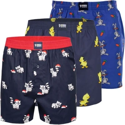 Abbildung von Happy Shorts X Herren Boxershorts, Boxer und mit Suspense, Farbe:Design 20, Grösse:L