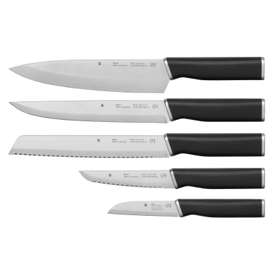 Abbildung von WMF Kineo Vorteils Messerset Küche 5 teilig, Made in Germany, Küchenmesser scharf, Messer Set Performance Cut, Kinetisches Design, Spezialklingenstahl
