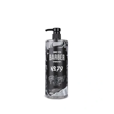 Abbildung von BARBER MARMARA Rasiergel Männer No.79 Herren transparent 1000ml Shaving Gel Men präzise Rasur der Bartkonturen Schäumt nicht Kühlt die Haut mit Pumpenspender bartpflege