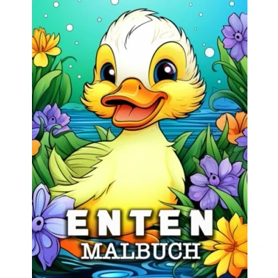 Abbildung von Enten Malbuch: 50 niedliche Bilder zum Stressabbau und zur Entspannung