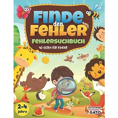 Abbildung von Finde den Fehler Kinder Fehlersuchbuch: Suchen und Finden buch, Fehlersuchbuch ab 2 3 4 jahre mädchen junge, jahre, Sachen ... buch 4,