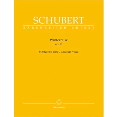 Abbildung von Winterreise op. 89 D 911 (Mittlere Stimme).BÄRENREITER URTEXT.Singpartitur, Urtextausgabe