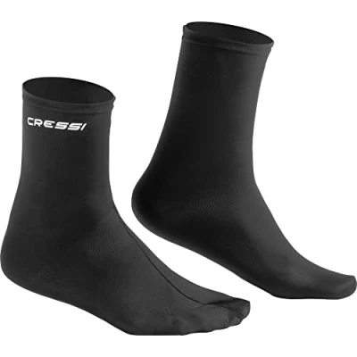 Abbildung von Cressi Fins Socks Black Socken für Menschen, die in ihren Flossen leben und perfekte Passform einer vollen Fußflosse benötigen, Schwarz, Erwachsene Unisex