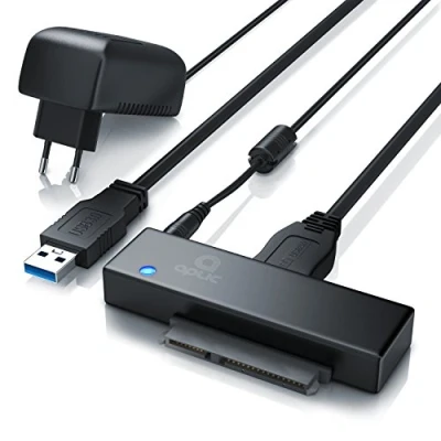 Abbildung von CSL USB 3.0 SSD SATA Adapter Konverter für I II III 2,5 Zoll 6,35cm HDD 3,5 8,89cm Laufwerke inkl. Netzteil