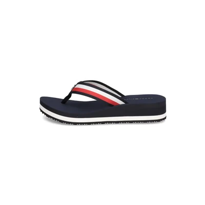 Abbildung von Tommy Hilfiger Signature Zehentrenner, Damen, Größe: 41, Space blue Schuhe