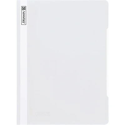 Abbildung von Brunnen 102011000 Schnellhefter (A4, aus PVC, glasklares Deckblatt) weiß