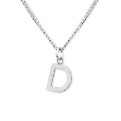 Abbildung von GD GOOD.designs Kette mit Buchstaben D Silber hautverträgliche Halskette für Damen I Silberne Buchstabenkette Valentinstag Geschenk Sie und Ihn