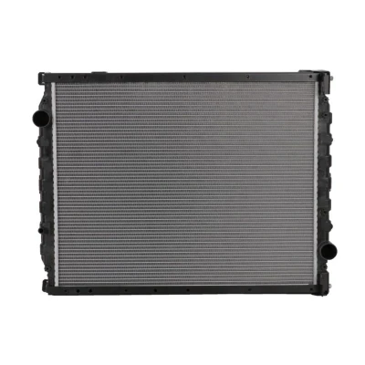Abbildung von NRF 51598 Kühler, Motorkühlung Aluminium 760 618 55 mit Rahmen Kühlrippen gelötet