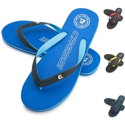 Abbildung von CRESSI Leaf Flip Flop Unisex Flops für Strand und Pool, Schwarz/Rot, 43/44