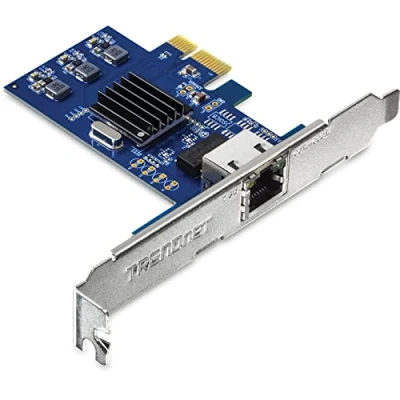 Abbildung von TRENDnet TEG 25GECTX PCie 2.5Gbase T Netzwerkadapter, Konvertiert Slot in 2.5G Ethernet Port, 802.1Q VLAN Tagging, Standard und diskrete Medien inklusive, 9KB Jumbo Frames