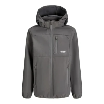 Abbildung von Jack &amp; Jones Junior Softshelljacke »JJTHEO wasserabweisend und pflegeleicht für Alltag«, mit Kapuze, unifarben, modisch, regular fit, Web, Kapuze