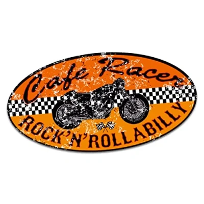 Abbildung von Retro Vintage Aufkleber Finest Folia Sticker Old School Ace Kult Rockabilly (#2 Cafe Racer)