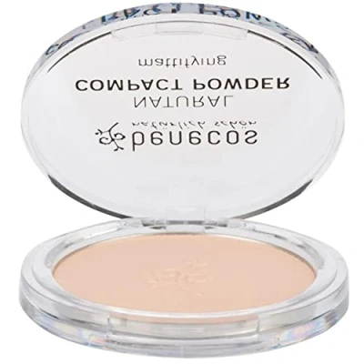 Abbildung von benecos natural beauty Naturkosmetik Compact Powder gepresst mattierend vegan porcelain