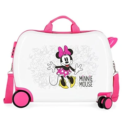 Abbildung von Disney Minnie Enjoy the Day Kinder Koffer Weiß 50x38x20 cms Hartschalen ABS Kombinationsschloss 34L 2,1Kgs 4 Räder Handgepäck
