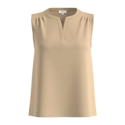 Abbildung von s.Oliver MIT Ausschnitt Top, Damen, Größe: 40, Beige