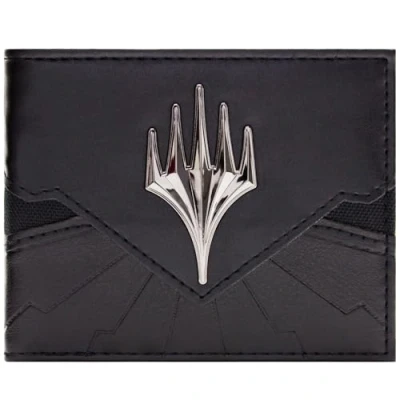 Abbildung von PocketMerch Die Fünf Farben des Magic Gathering Metallischen Emblems Geldbörse/Geldbeutel Bi Fold ID &amp; Kartenhalter, Schwarz