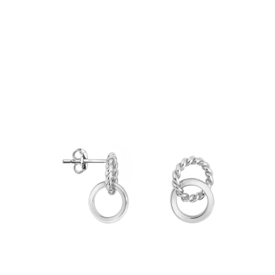 Abbildung von SOFIA MILANI Damen Ohrringe 925 Silber Verdreht Kreis Ohrstecker E1337