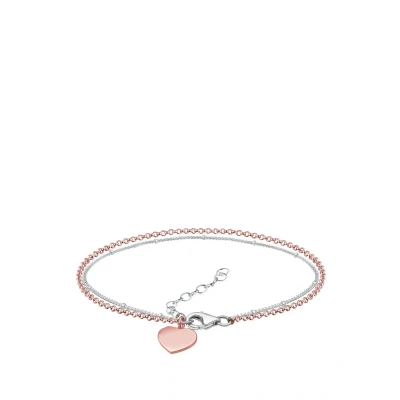 Abbildung von Elli Layer HERZ LOVE Armband, Damen, Größe: 16, Silber