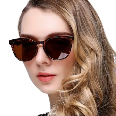 Abbildung von KANASTAL Sonnenbrille Damen Braun Klassisch Retro Vintage Sonnenbrillen Polarisiert mit UV400 Schutz Modische Frauen brille