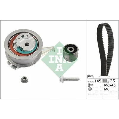 Abbildung von INA 530 0665 10 Zahnriemensatz 145 SKODA: Fabia III Hatchback