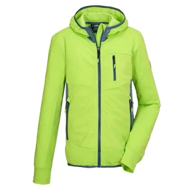 Abbildung von Killtec Strickjacke »KOS 159 BYS FLX JCKT«, Melange Optik, farbige Akzente, elastisch, Kinnschutz, Taschen