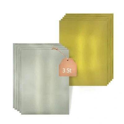 Abbildung von KITCHENDREAM Cake Board Set, Kuchenplatte, Eckig, Gold und Silber, 3 mm dicke Pappe, zum Servieren Transportieren von Kuchen Torten, auch für Party Buffets, 5 Stk. 55x35cm