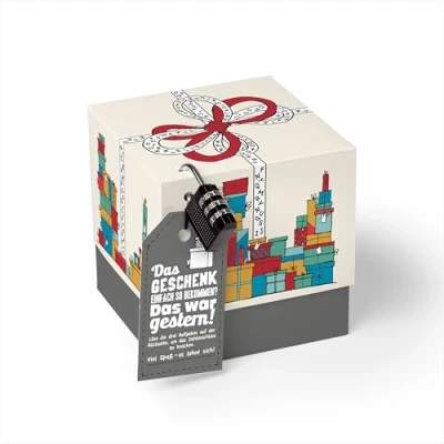 Abbildung von SURPRISA Geschenkbox, Rätselbox Geldgeschenke Verpackung, Geburtstagsgeschenk für Frauen, Geschenkrätsel