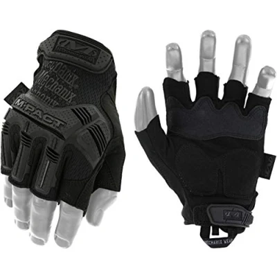 Abbildung von Mechanix Wear Herren M pact® Covert Vingerloze handschoenen (groot, volledig zwart) Fingerlose Einsatzhandschuhe, Covert, L EU