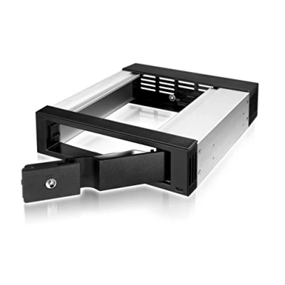 Abbildung von ICY BOX Wechselrahmen für 1x 3,5&quot; (8,9 cm) SATA Festplatte 5,25&quot; Schacht, III, abschließbar, EasySwap, Aluminium, IB 158SSK B