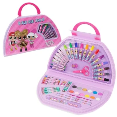 Abbildung von L.O.L Surprise! Malset für Kinder, Bastelset Kinder Mädchen Malzubehörset Geschenke ab 3 Jahren (Rosa 40 Stück)