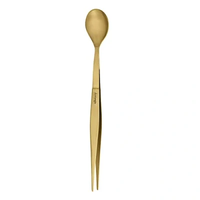 Abbildung von triangle 50 493 17 01_G Probierlöffel FinalTouch mit Pinzette gold professionelle Qualität 2 in1 Löffel und Küchenpinzette