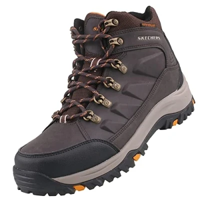 Abbildung von Skechers Relmentdaggett Outdoor Schnürstiefelette, Herren, Größe: 42, Braun dunkel Schuhe