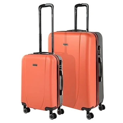 Abbildung von ITACA Gepäck Sets, Reisekoffer, Reisekoffer Set, Kofferset, Hartschalenkoffer, Trolley Luggage Große Auswahl an Koffer &amp; Trolleys für Jede Reise!, Koralle Anthrazit