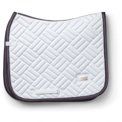 Abbildung von Equestrian Stockholm Schabracke Modern Dressur Weiß/Dark Purple Vollblut Agradi.deVerkauft von Agradi