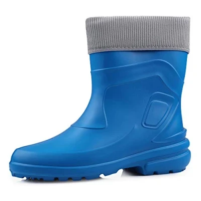 Abbildung von Ladeheid Thermo Eva Gummistiefel Damen gefüttert wasserdichte und federleichte Regenstiefel LA 800 2017 (Kornblume/Grau, 42 EU)
