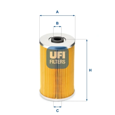 Abbildung von UFI 27.231.00 Luftfilter 331mm 151, 166mm Filtereinsatz